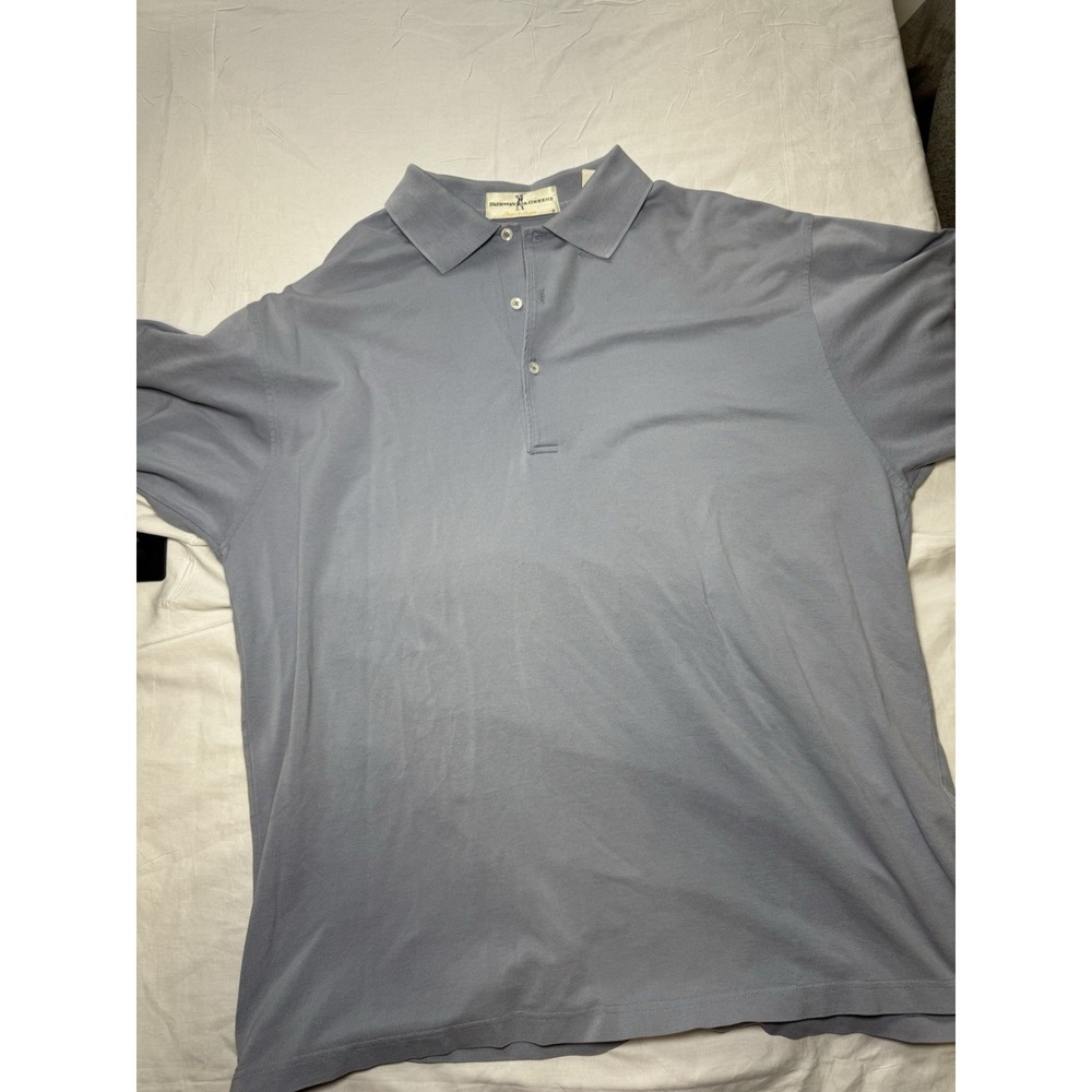 Fairway & Greene Polo Shirt Mens XL Blue Mercerized Cotton Short Sleeve Preppy